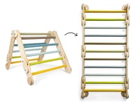 small foot Triangle d'escalade et Espalier 2en1 « Adventure » en Bois, dès 2 Ans, 12625, Multicoloured