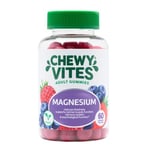 Chewy Vites Adult Magnesium 60 Gummy Vitamins |Magnesium Citrate 82.5mg per Gummy | 2 Months Supply | Real Fruit Juice | Berry Flavour | 1-a-Day |