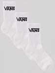 Vans Women'S Classic Crew Socks 3Pk - White