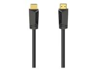 Hama Essential Line - Hdmi-Kabel Med Ethernet - Hdmi Kontakt Till Hdmi Kontakt - 7.5 M - Skärmad - Svart - Platt, Stöd För 4K