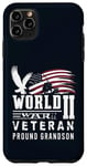 iPhone 11 Pro Max World War II 2 Veteran Proud Grandson Service Eagle Flag Case