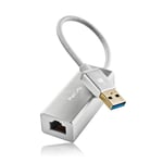 NGS HACKER 3.0 : USB 3.0 till RJ45-nätverksadapter för PC och bärbara datorer, 1Gbps, kabellängd: 15cm