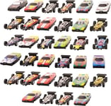 36 Pcs Free Wheel Toy Cars Set Mini Racing Convertibles F1 Cars Hot Flame Alloy