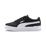 PUMA Women Carina L Baskets, Schwarz Puma Black Puma White Puma White, 38 EU