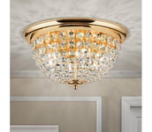 Orion DLU 1840/47-Kristallikattovalaisin PLAFOND 6xE27/40W/230V halkaisija 47 cm kulta