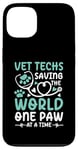 Coque pour iPhone 13 Vet Techs Saving The World One Paw At A Time