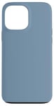 Coque pour iPhone 13 Pro Max Couleur bleu gris simple