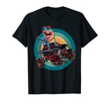 Retro Trex Monster Truck Boys Dirt Race Dinosaur T-Shirt