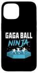 Coque pour iPhone 15 Jeu de handball Gaga Ball Ninja Dodgeball Dodge