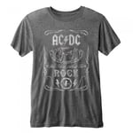 AC/DC Unisex Adult Cannon Swig Burnout T-Shirt - L