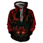 FJLOVE Sweat à capuche unisexe avec poche kangourou Motif dragon ball 3D