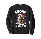 Merry Christmas British Long Hair Cat Frohe Weihnachten Sweatshirt