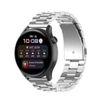 Huawei Watch 3/3 Pro Stilrent länkarmband i metall, silver