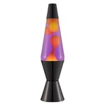 LAVA® - Lampe Lava 2323, cire jaune, liquide violet, socle et capuchon noirs, lampe à mouvement de marque LAVA® d'origine de 14,5 pouces