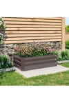 Galvanized Steel Square Raised Garden Bed Planter Box