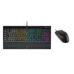 Pack CORSAIR Clavier Gamer Membrane K55 RGB PRO + Souris Gamer KATAR PRO LED RGB Noire