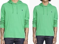 Polo Ralph Lauren Hooded T-shirt Jersey Hoodie Retro Preppy Sweatshirt XL