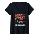 Womens RC Aircraft You Cant Buy Happiness But You Can Buy RC Planes V-Neck T-Shirt