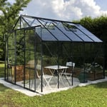 Serre en verre Lams Laurus anthracite 8,10m²