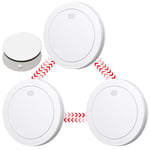 CPVAN Wireless Interlinked Smoke Alarms with 10 Years Battery Life, Smoke Alarms for Home, Linked Smoke Detector, EN14604, CE Certified, Low-Battery Alert, FSI-3001. 3 Pack