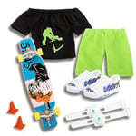 Finger Skateboard Med Skor Mini Scooter Finger Toy Set Fingerboard Skor Och Byxor Finger Skate Board Mini Skateboard