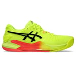 Asics Men's Gel-Resolution 9 Clay Sneaker, Safety Yellow Black, 7.5 UK