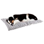 Ferplast Lit pour Chien Coussin pour Chien Grand Chien Double Face Peluche Chaude et Coton 122 x 76 x 5 cm. Tourterelle