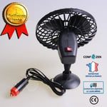 CONFO® Mini Car Fläkt / 12 V bärbar bil lastbil fläkt fordon Kylare automatisk cigarettändare