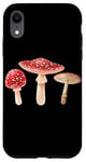 iPhone XR Pink Red Button Crimini Portobello Flat Mushrooms Fungi Case