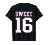 16 Birthday Shirt Sweet Sixteen Typographic Tee T-Shirt