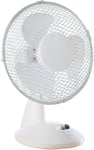 Daewoo 9" Desk Fan Oscillating Small Stand Room Cooling Cooler Electric Quiet 