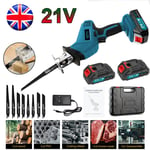 21V Cordless Reciprocating Saw Electric Hand Saw Electric Wood Metal Cutter UK