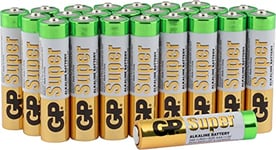 AAA Batteries Pack of 24 by GP Batteries SUPER Alkaline AAA Battery