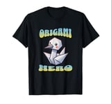 Cute Origami Hero Paper Crane Fold Superhero T-Shirt