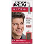 Just for Men Ultra Medium Brown Hair Colour Dye For Short Hair Comb Away The ...
