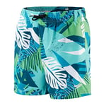 Speedo Junior Boy's 13" Watershorts | Swim Shorts | Swimming Trunks | Quick Dry | Comfort | Chlorine Resistant, Dark Petrol / Neon Absinthe / White / Tile, XS