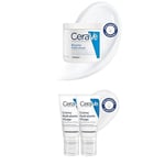 CeraVe - Routine Hydratante - Baume Hydratant 562ml + Crème hydratante Visage 2 x 52ml - Hydrate & Préserve la Barrière Cutanée - Soins aux 3 Céramides Essentiels - Peau Sèche à Très Sèche