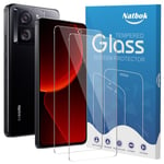 Natbok 2 Pack Tempered Glass for Xiaomi 13T Pro/Redmi Note 12 Pro Plus Screen Protector,9H Hardness,Ultra Resistant,Anti-Fingerprints,No Bubbles,HD-Clear,Full Coverage Phone Film for Xiaomi 13T Pro