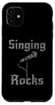 Coque pour iPhone 11 Singing Rocks, chanteur chanteur musicien rock Goth