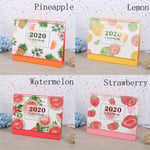 Desk Calendar Planner 2019-2020 Desk-top Flip Office Ta Strawberry