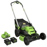 Gressklipper selvgående Greenworks GD60LM61K4X; 60 V; 2x4,0 Ah batt.