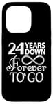 iPhone 15 Pro 24 Years Down Forever To Go - 24th Wedding Anniversary Day Case