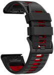 Tech-Protect kellon ranneke IconBand Pro Garmin fenix 3/5X/3HR/5X Plus/6X/6X Pro/7X, musta/punainen