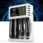 Battery Charger 4 Slot Adapter For AA AAA NI-CD NI-MH Rechargeable Batteries