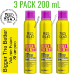 Bed Head by Tigi Bigger The Better Volume Foam Shampoo for Fine Hair 200ml,3PACK