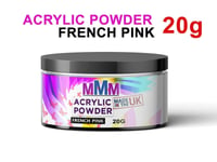 MMM nails Professional Acrylic  Powder FRENCH PINK 20g UK FAST DELIVERY