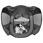 Furhaven Pop Up Playpen Pet Tent Playground - Gray, Medium