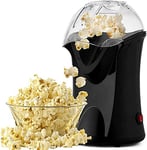 Nictemaw Machine à Pop-corn, Appareil à Pop-corn à Air Chaud avec une ouverture large, 1200 W, 16 x 18 x 30 cm