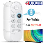 New Universal Controller Voice Remote Control for Google TV Chromecast 4K Snow 