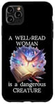 Coque pour iPhone 11 Pro Max A Well Read Woman is a Dangerous Creature Floral Book Reader